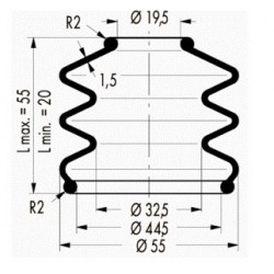 TIIDA 21T CV OUTER AXLE BOOT RUBBER