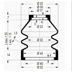 NISSAN X-TRAIL T30 CV OUTER AXLE BOOT RUBBER