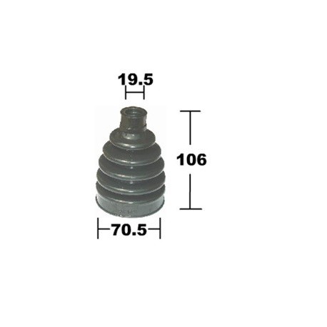 NISSAN MARCH K12 CV OUTER AXLE BOOT RUBBER