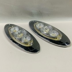 PAIR LED UNIVERSAL SIDE MARKER FENDER LAMPS