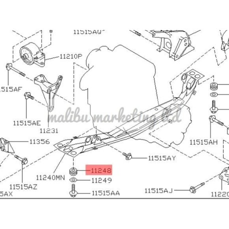 CROSS MEMBER BUSHING NISSAN SENTRA B13 B14 FRONT