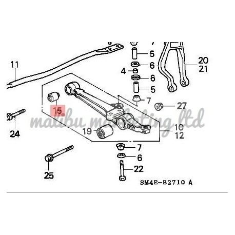 CONTROL ARM BUSHING HONDA ACCORD INSPIRE VIGOR CB