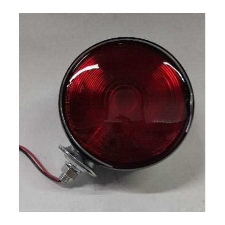 SIGNAL LAMP RED ROUND 4 3/8"  111 MM