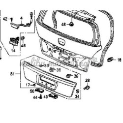 REAR TAILGATE ID PLATE FINISHER HONDA ODYSSEY RB