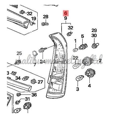 GENUINE TAIL LAMP HONDA STREAM RN RH