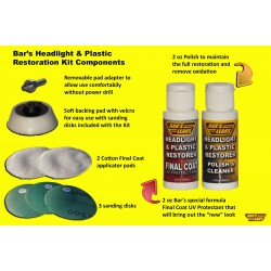 BAR`S HEADLIGHT & PLASTIC RESTORER KIT