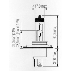 H4 BULB 24V 75/70W