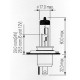 H4 BULB 12V 90/100W SUPER WHITE