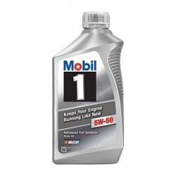 MOBIL SYN 5W-50 ENGINE OIL QTS