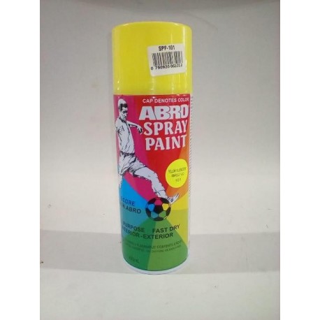 ABRO SPRAY PAINT YELLOW FLUORESCENT 400 ML