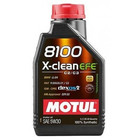 MOTUL 8100 X-CLEAN FE 5W-30 100% SYNTHETIC ENGINE OIL 1L