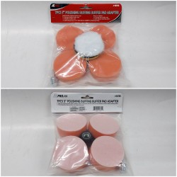 POLISHING BUFFING BUFFER PAD ADAPTER SET 3"