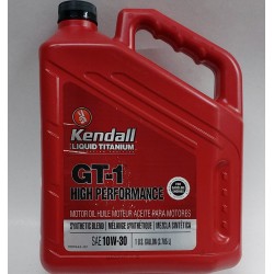 KENDALL GT-1 HIGH PERFORMANCE SYNTHETIC BLEND 10W-30 ENGINE OIL GALLON