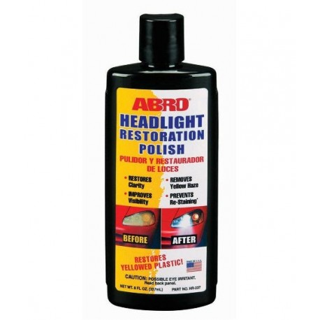 ABRO HEADLIGHT RESTORATION POLISH 8 OZ.