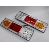UNIVERSAL LED TAIL LAMP PAIR 12V-24V 12 X 3.6 INCHES CLEAR LENS