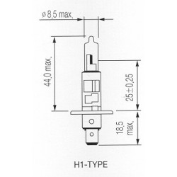 H1 BULB 55W 12V RING BRAND