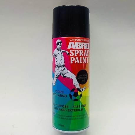 ABRO SPRAY PAINT DARK BROWN 400 ML.