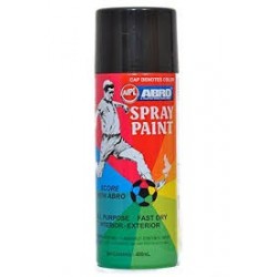 ABRO SPRAY PAINT BLACK FLAT BLACK MATTE 400 ML